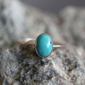 Sterling and Turquoise Ring Size 6